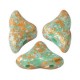 Les perles par Puca® Hélios beads Opaque green turquoise tweedy 63130/45703